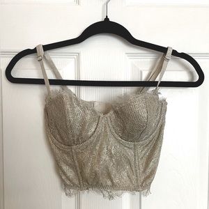 Champagne Victoria’s Secret Corset Top 🥂